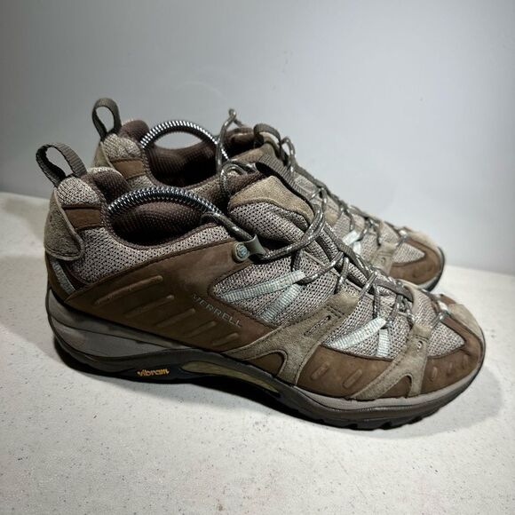 Merrell Vibram Continuum Tan Womens Hiking Shoes Vibram sole size 10,5 US - Picture 2 of 8